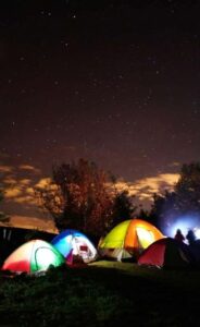 Magical Cine Camping Nights balcony to cotopaxi inn ecuador movie at night15