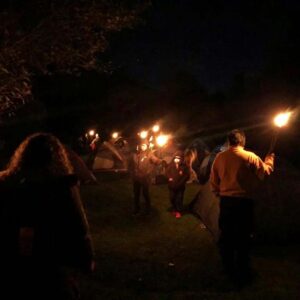 Magical Cine Camping Nights balcony to cotopaxi inn ecuador movie at night2