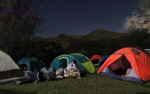 Magical Cine Camping Nights balcony to cotopaxi inn ecuador movie at night4