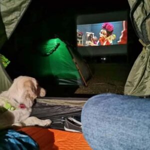 Magical Cine Camping Nights balcony to cotopaxi inn ecuador movie at night7