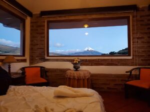 About us balcony to cotopaxi inn ecuador room1