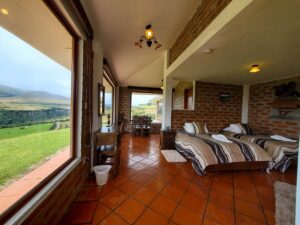 Room description balcony to cotopaxi inn ecuador sincholagua room13