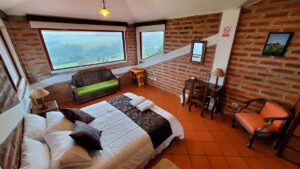 Room description balcony to cotopaxi inn ecuador sincholagua room7